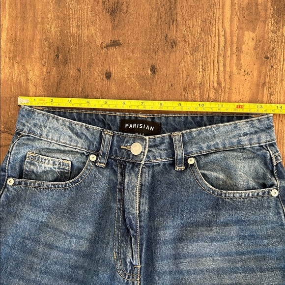 Parisian Works Women's Distressed Boyfriend Jeans in Blue - Picture 2 of 8